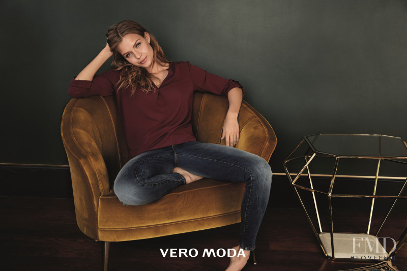 Josephine Skriver featured in  the Vero Moda advertisement for Fall 2016