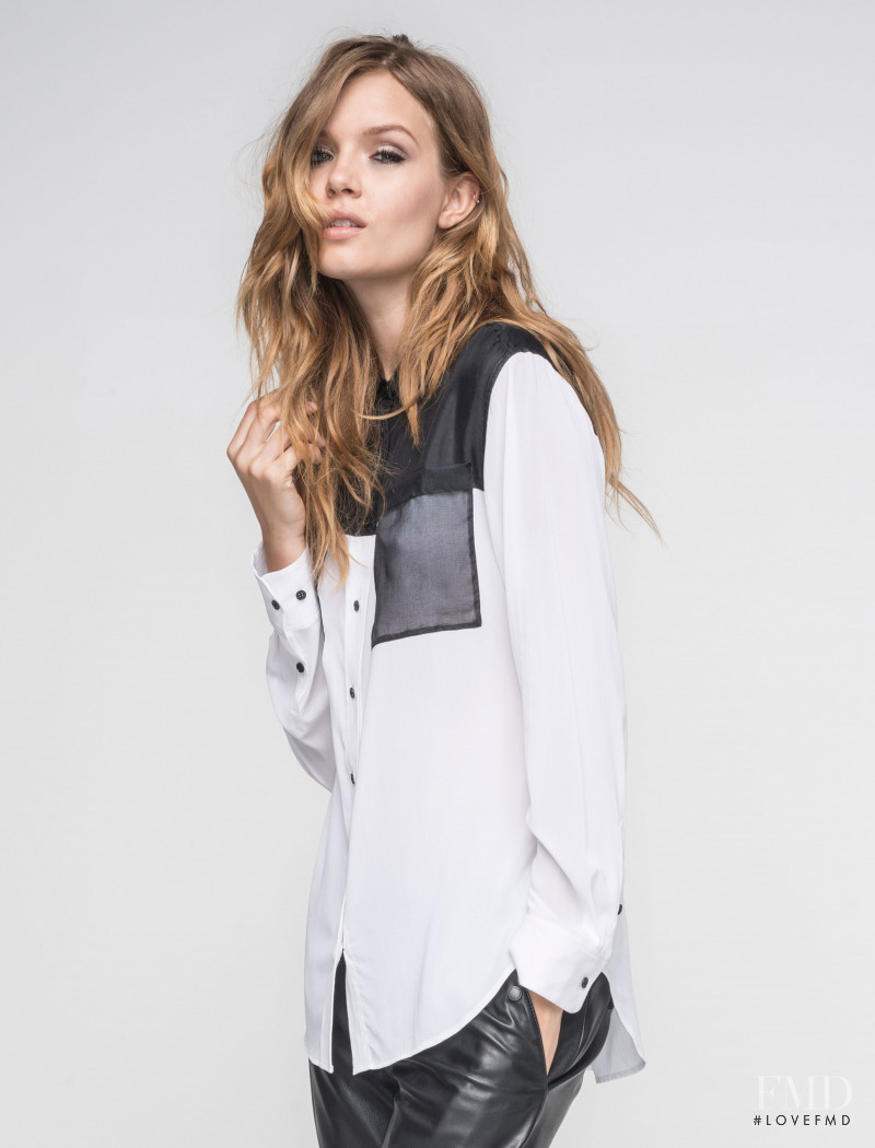 Josephine Skriver featured in  the Andrew Marc catalogue for Autumn/Winter 2014