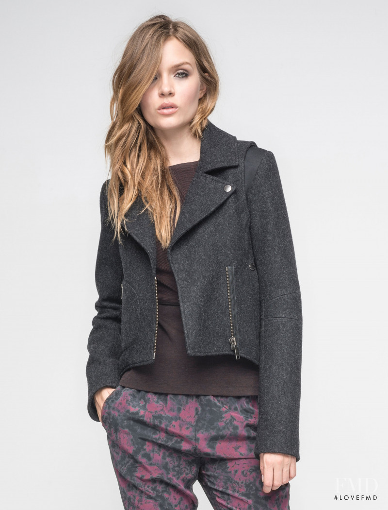 Josephine Skriver featured in  the Andrew Marc catalogue for Autumn/Winter 2014