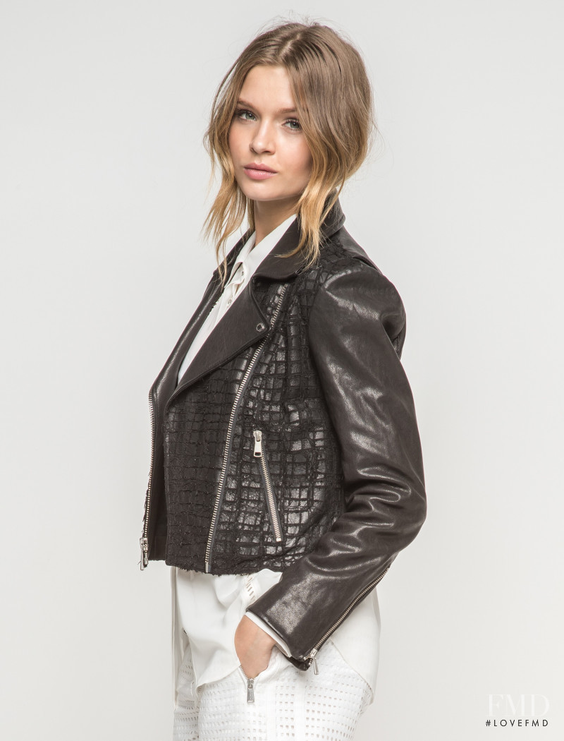 Josephine Skriver featured in  the Andrew Marc catalogue for Autumn/Winter 2014