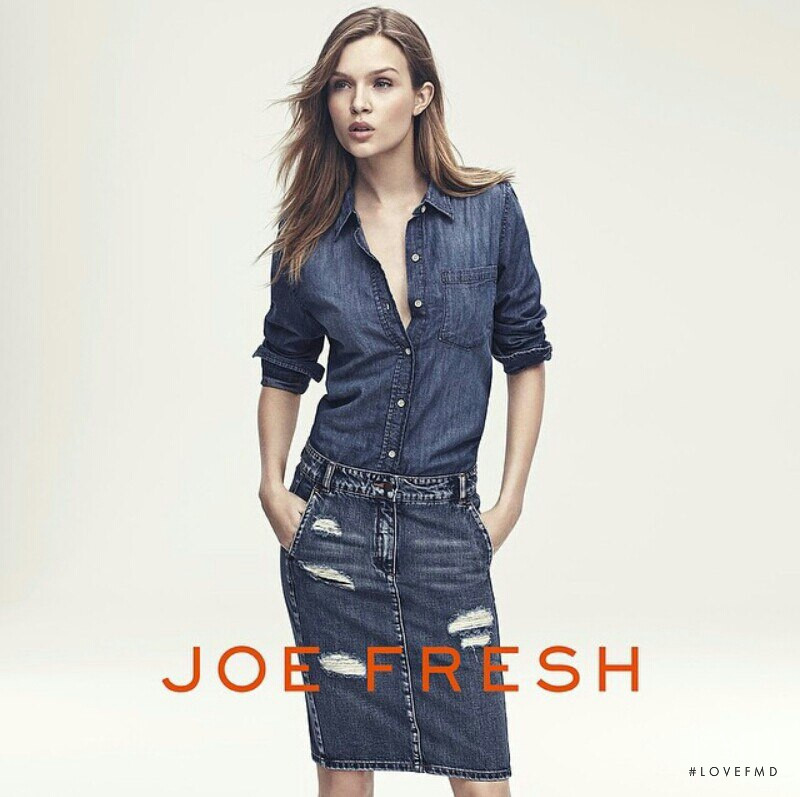 Josephine Skriver featured in  the Joe Fresh advertisement for Summer 2015
