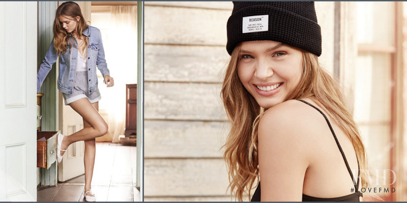 Josephine Skriver featured in  the Urban Outfitters lookbook for Fall 2015
