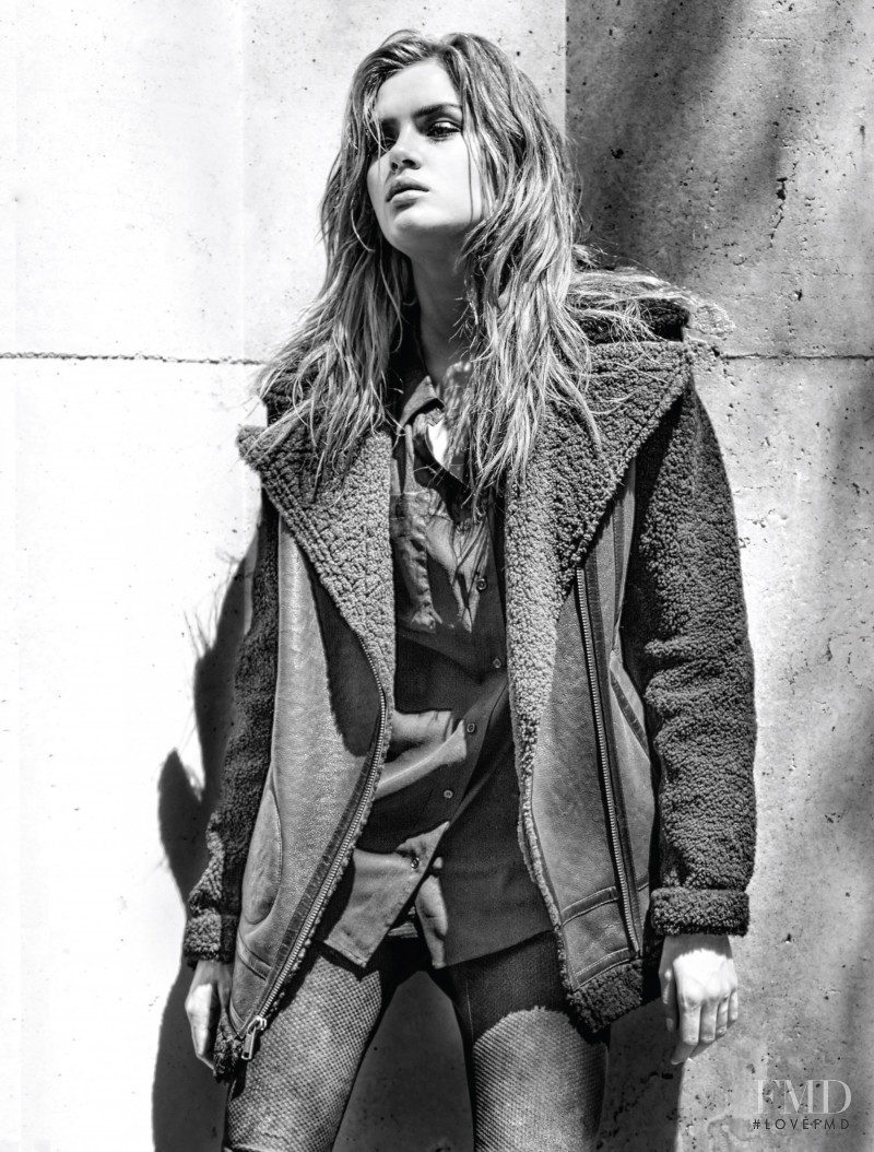 Josephine Skriver featured in  the Andrew Marc advertisement for Autumn/Winter 2014