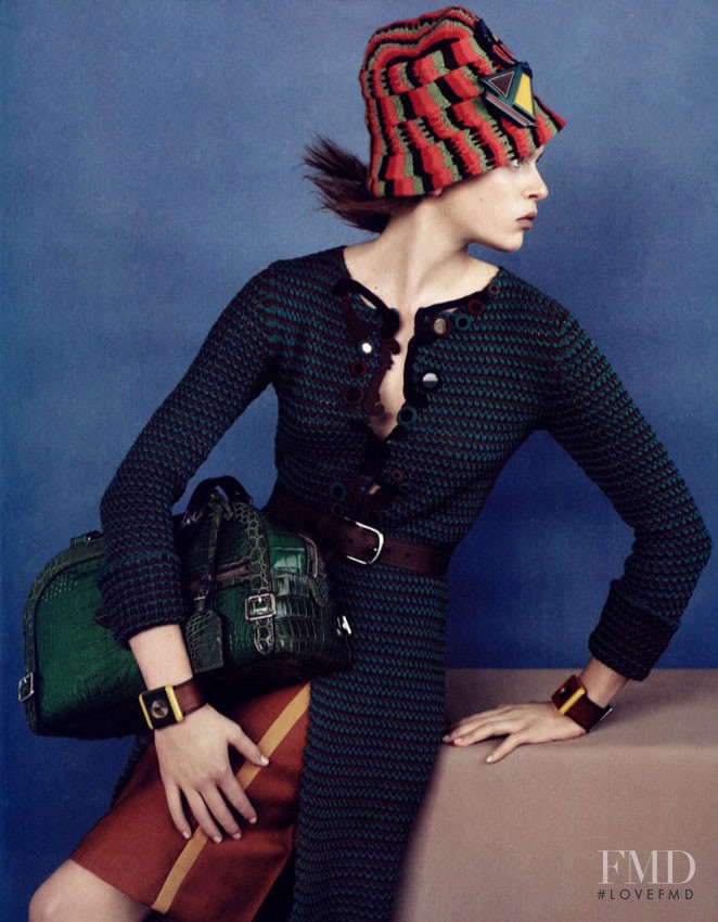 Elise Crombez featured in  the Prada advertisement for Spring/Summer 2005