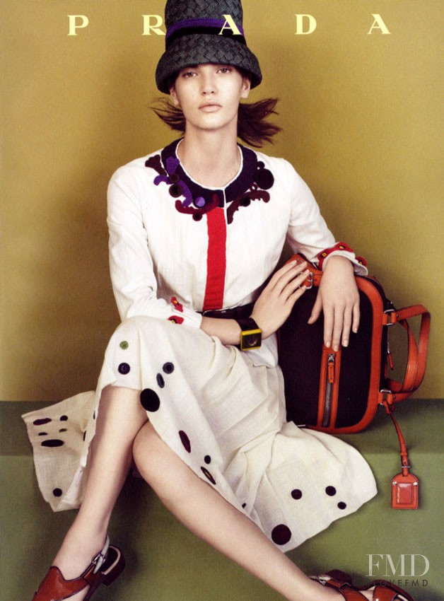 Diana Dondoe featured in  the Prada advertisement for Spring/Summer 2005