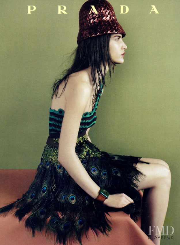 Diana Dondoe featured in  the Prada advertisement for Spring/Summer 2005