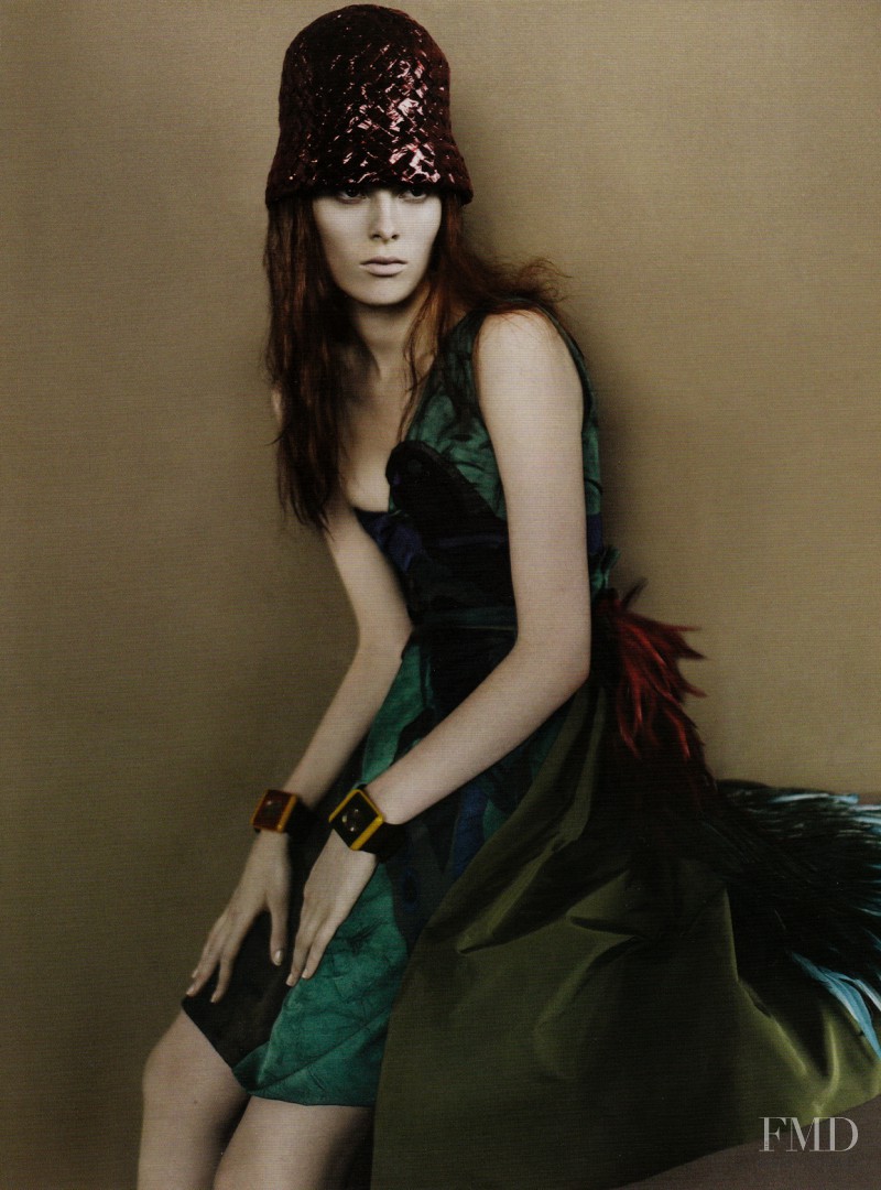 Karen Elson featured in  the Prada advertisement for Spring/Summer 2005