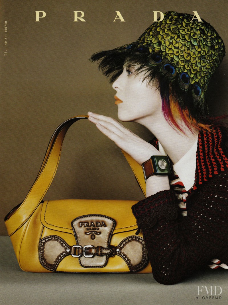 Karen Elson featured in  the Prada advertisement for Spring/Summer 2005
