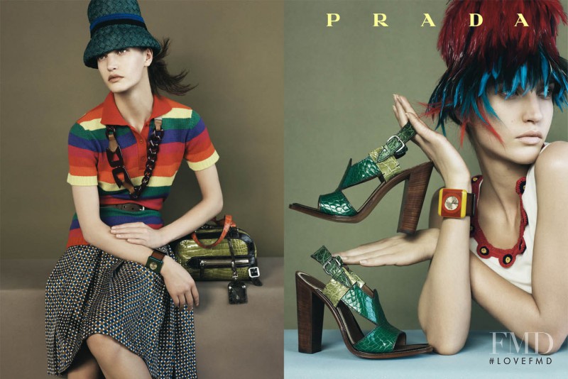 Diana Dondoe featured in  the Prada advertisement for Spring/Summer 2005