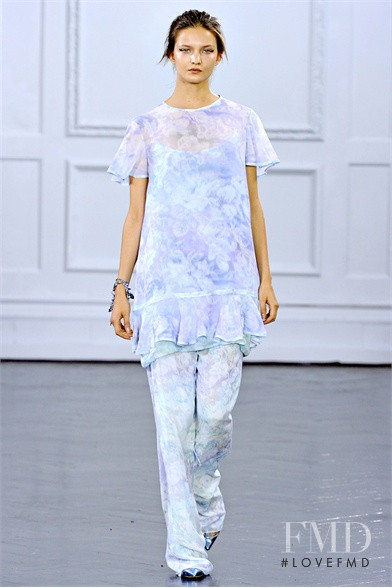 Nadine Ponce featured in  the Richard Nicoll fashion show for Spring/Summer 2012