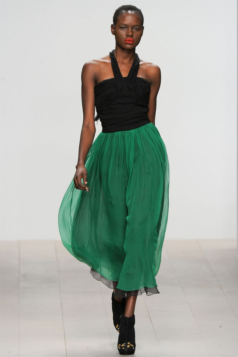 Ajak Deng featured in  the PPQ fashion show for Autumn/Winter 2012