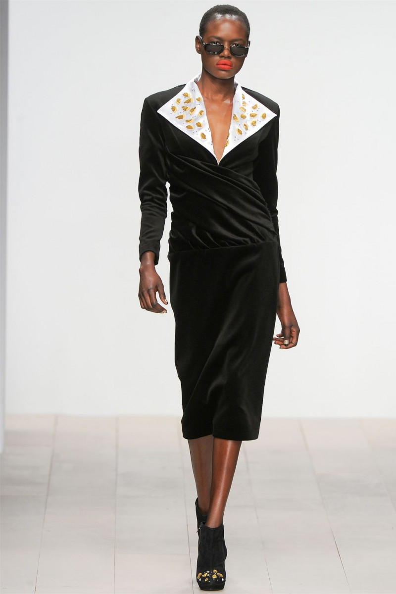 Ajak Deng featured in  the PPQ fashion show for Autumn/Winter 2012