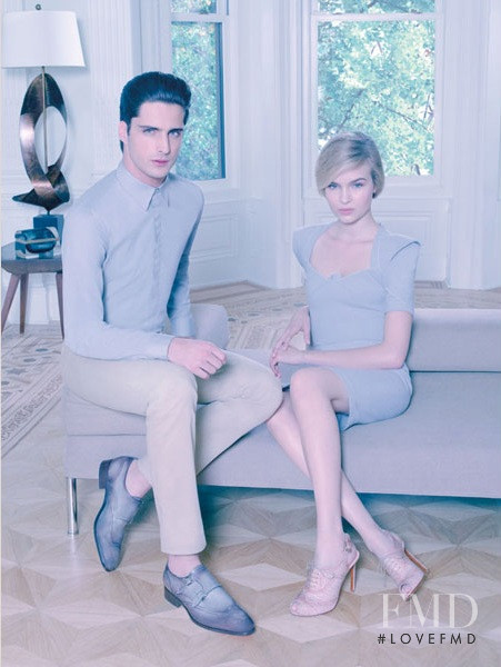 Josephine Skriver featured in  the Santoni advertisement for Spring/Summer 2013