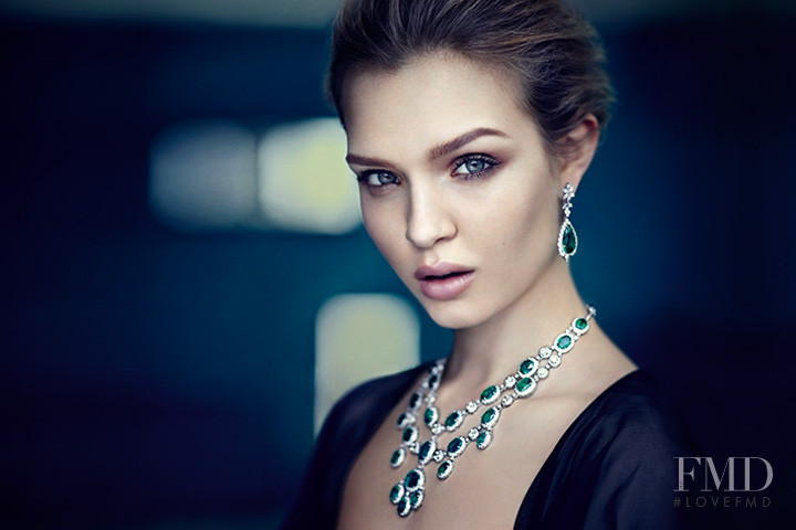 Josephine Skriver featured in  the Gemfields advertisement for Autumn/Winter 2012