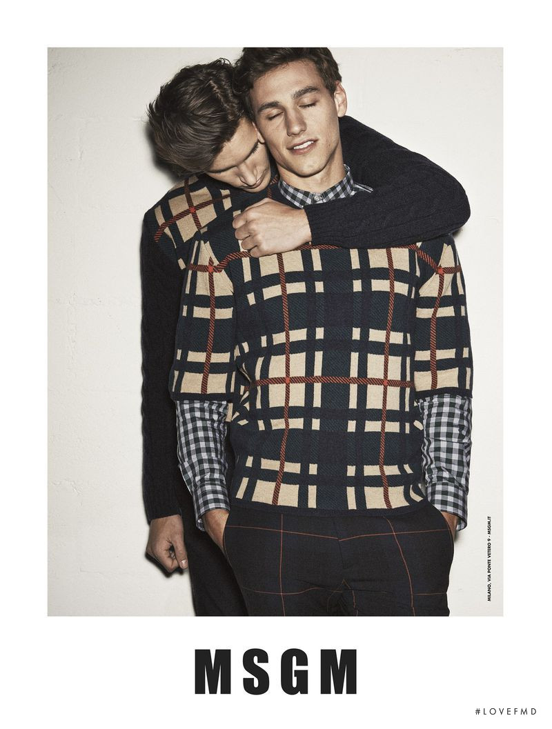 Mariano Ontañon featured in  the MSGM advertisement for Autumn/Winter 2014