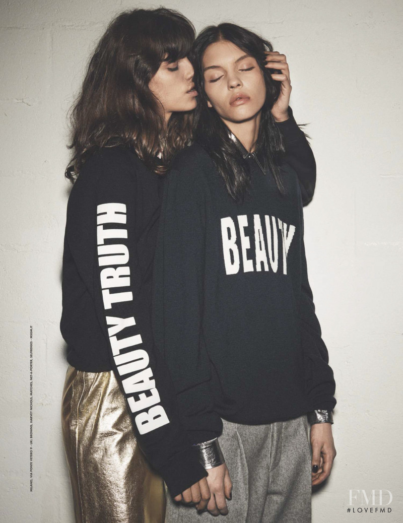 Antonina Petkovic featured in  the MSGM advertisement for Autumn/Winter 2014