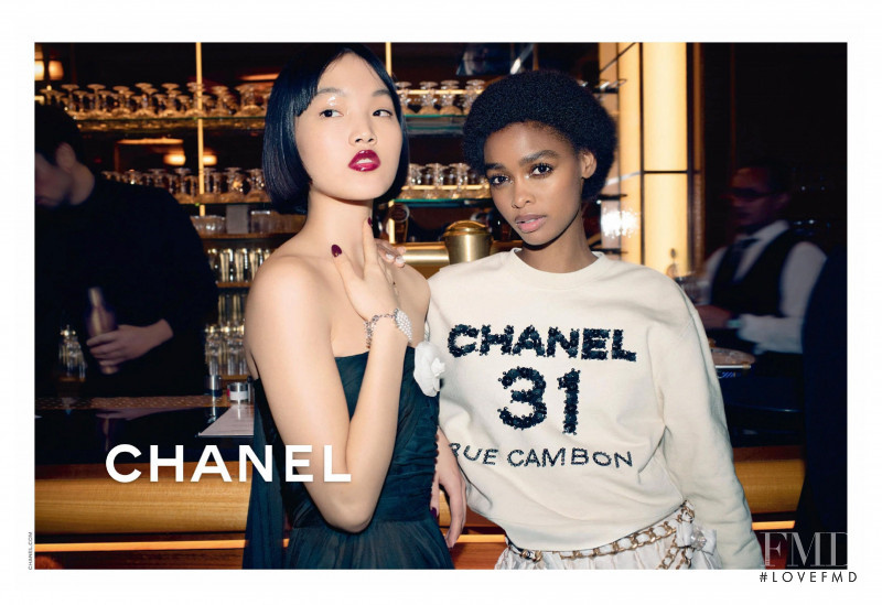 Blesnya Minher featured in  the Chanel advertisement for Pre-Fall 2020