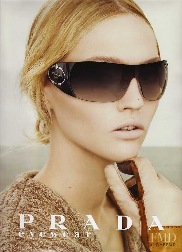 Sasha Pivovarova featured in  the Prada advertisement for Autumn/Winter 2007