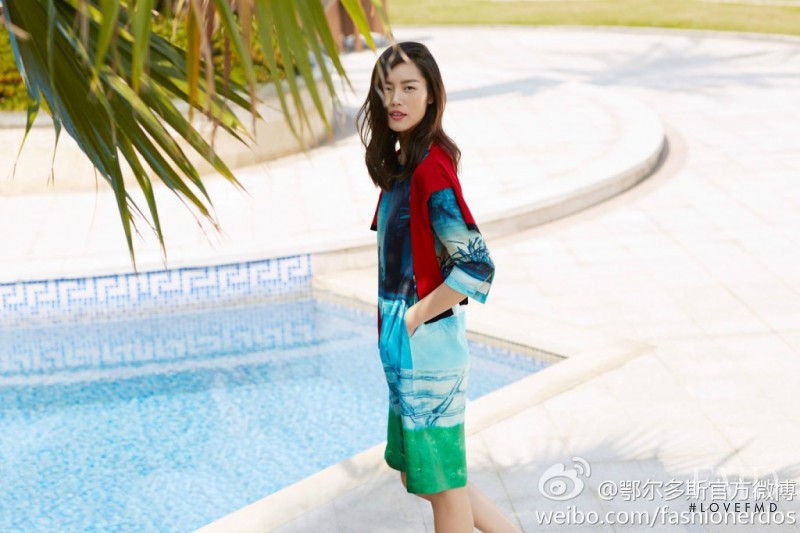 Liu Wen featured in  the Erdos advertisement for Spring/Summer 2014