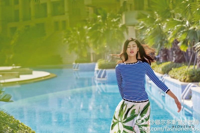 Liu Wen featured in  the Erdos advertisement for Spring/Summer 2014