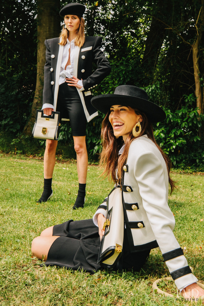 Marilhéa Peillard featured in  the Balmain lookbook for Resort 2021