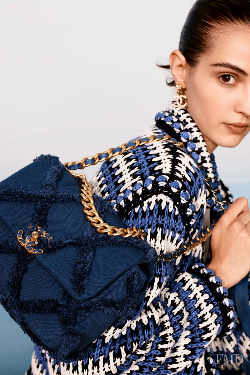 Camille Hurel featured in  the Chanel lookbook for Resort 2021