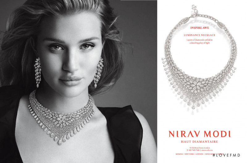 Rosie Huntington-Whiteley featured in  the Nirav Modi advertisement for Winter 2017