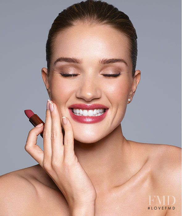 Rosie Huntington-Whiteley featured in  the Marks & Spencer Autograph Makeup advertisement for Autumn/Winter 2016
