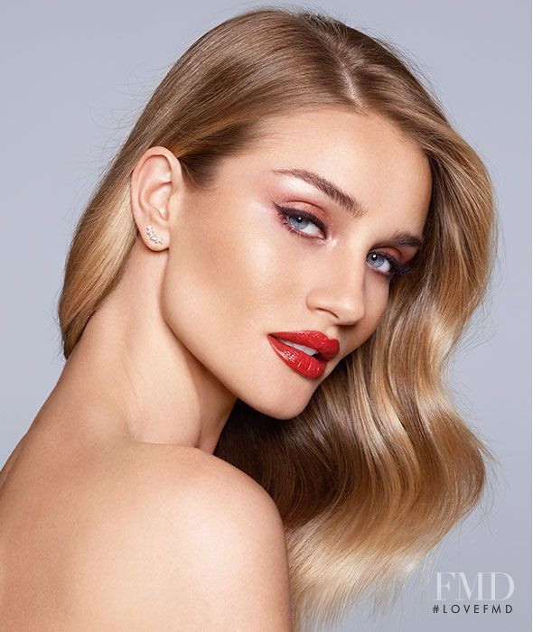 Rosie Huntington-Whiteley featured in  the Marks & Spencer Autograph Makeup advertisement for Autumn/Winter 2016