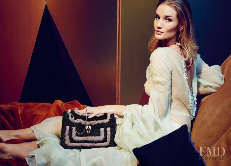 Rosie Huntington-Whiteley featured in  the Bulgari Accesories advertisement for Autumn/Winter 2016