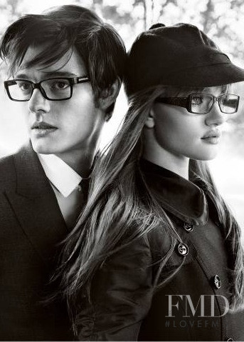 Rosie Huntington-Whiteley featured in  the Burberry advertisement for Autumn/Winter 2008