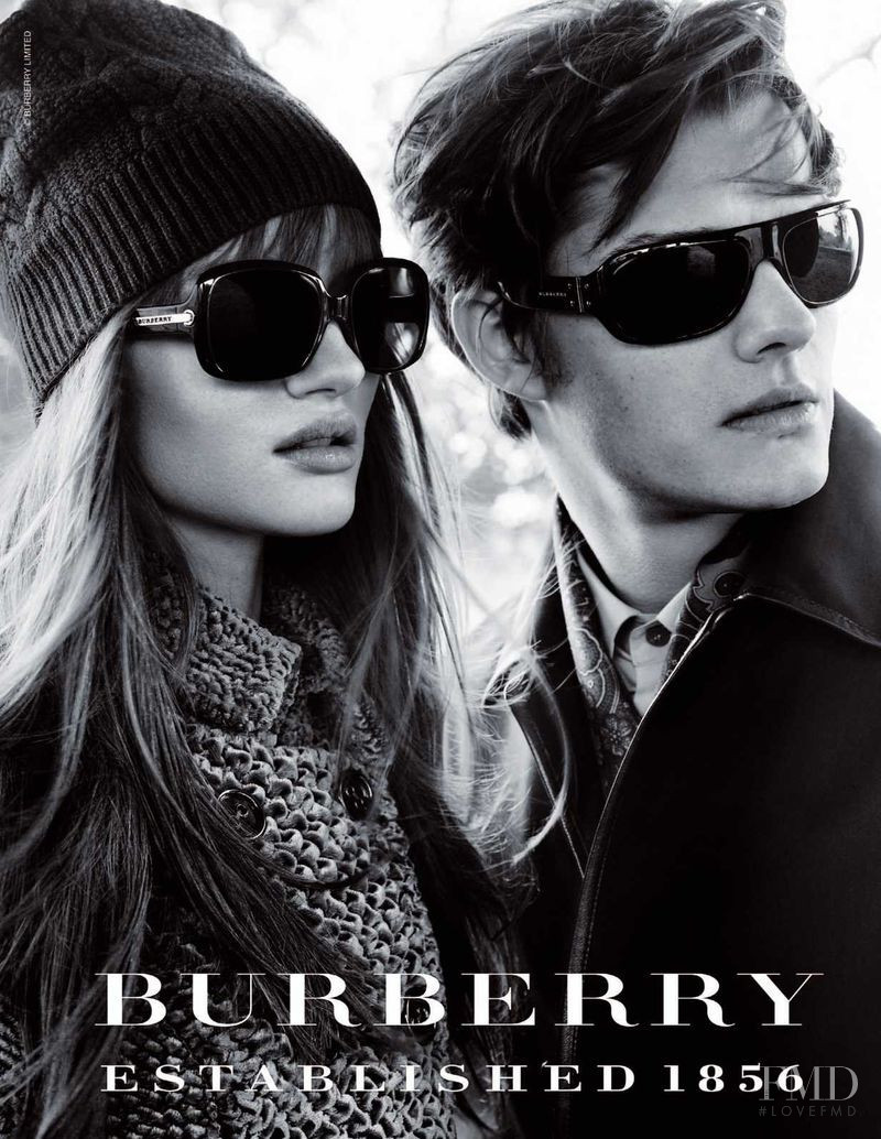 Rosie Huntington-Whiteley featured in  the Burberry advertisement for Autumn/Winter 2008