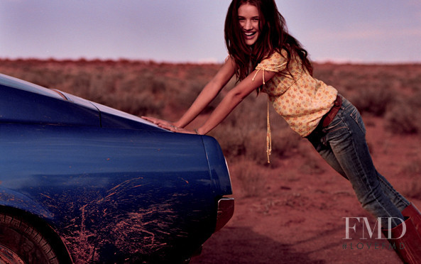 Rosie Huntington-Whiteley featured in  the Tommy Jeans advertisement for Spring/Summer 2007