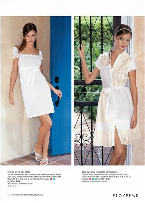 Rosie Huntington-Whiteley featured in  the Bloomingdales catalogue for Spring/Summer 2007