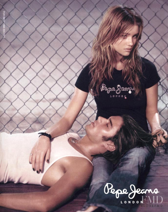 Rosie Huntington-Whiteley featured in  the Pepe Jeans London advertisement for Autumn/Winter 2007