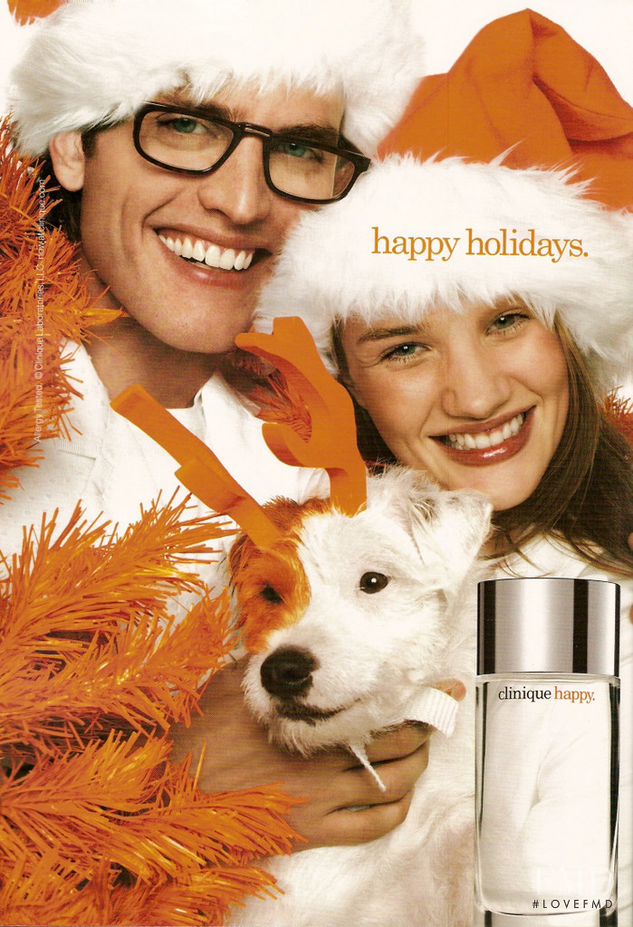 Rosie Huntington-Whiteley featured in  the Clinique advertisement for Christmas 2007