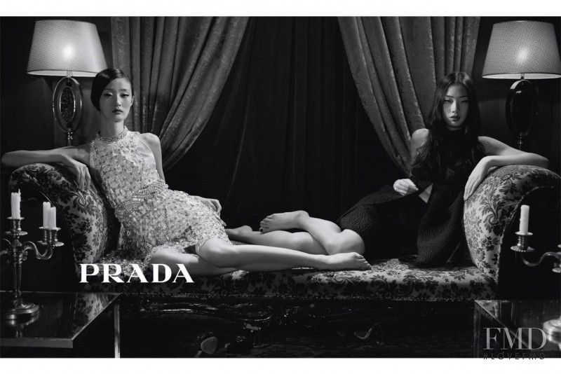 Lili Ji featured in  the Prada advertisement for Spring/Summer 2010