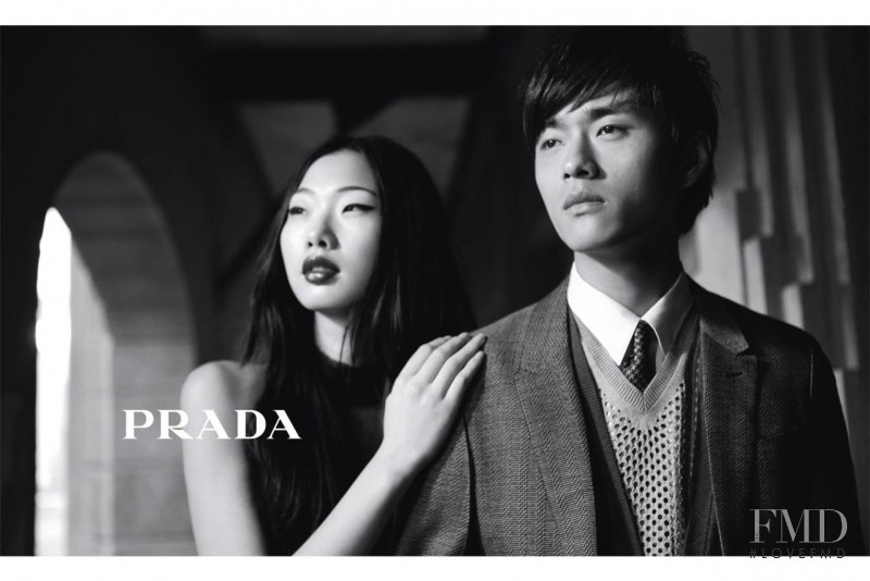 Lili Ji featured in  the Prada advertisement for Spring/Summer 2010