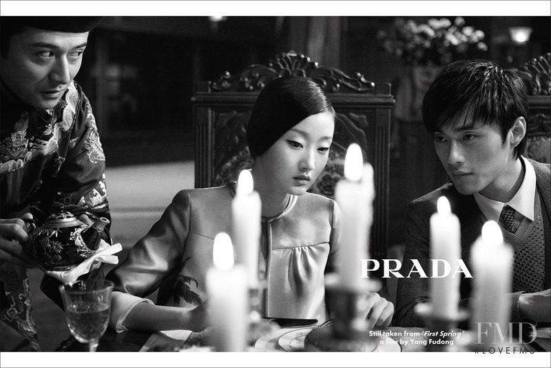 Lili Ji featured in  the Prada advertisement for Spring/Summer 2010