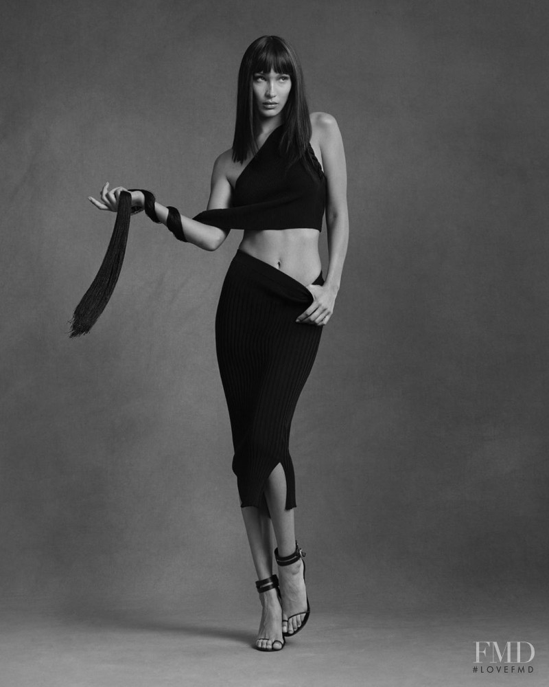 Bella Hadid featured in  the Helmut Lang advertisement for Pre-Fall 2020