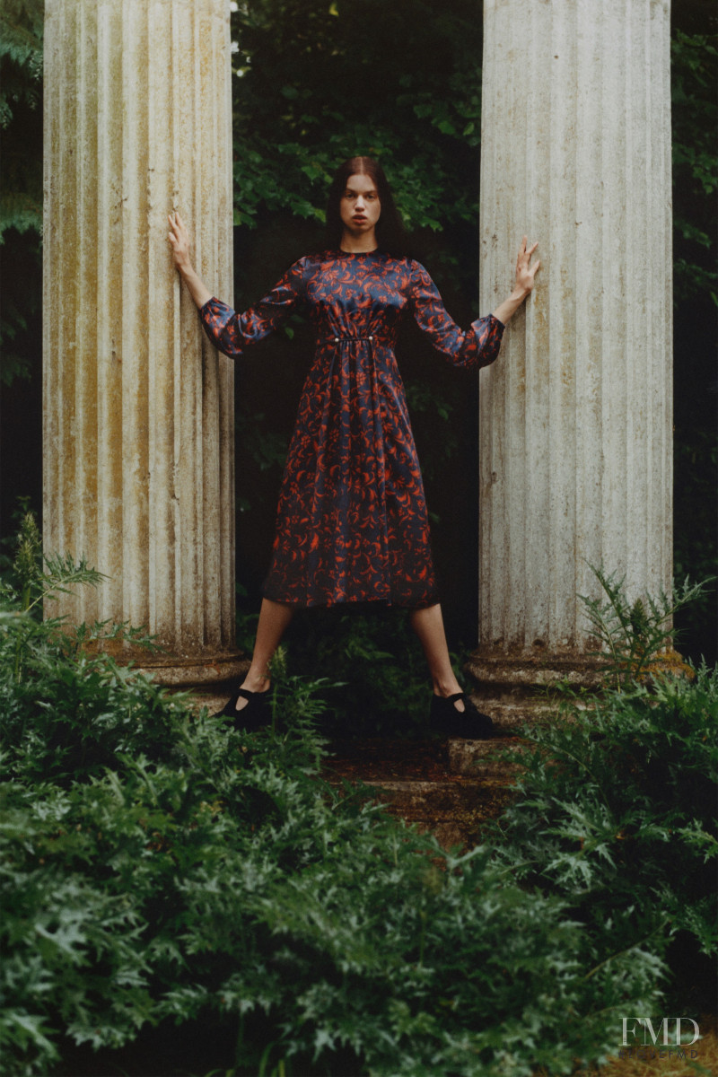 Lily McMenamy featured in  the Erdem lookbook for Resort 2021