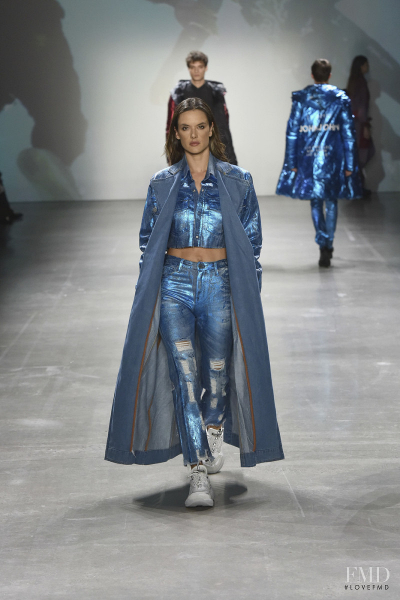 Alessandra Ambrosio featured in  the John John Lab fashion show for Autumn/Winter 2019