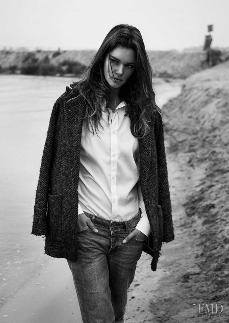 Eveline Besters featured in  the Pulz Jeans advertisement for Autumn/Winter 2014