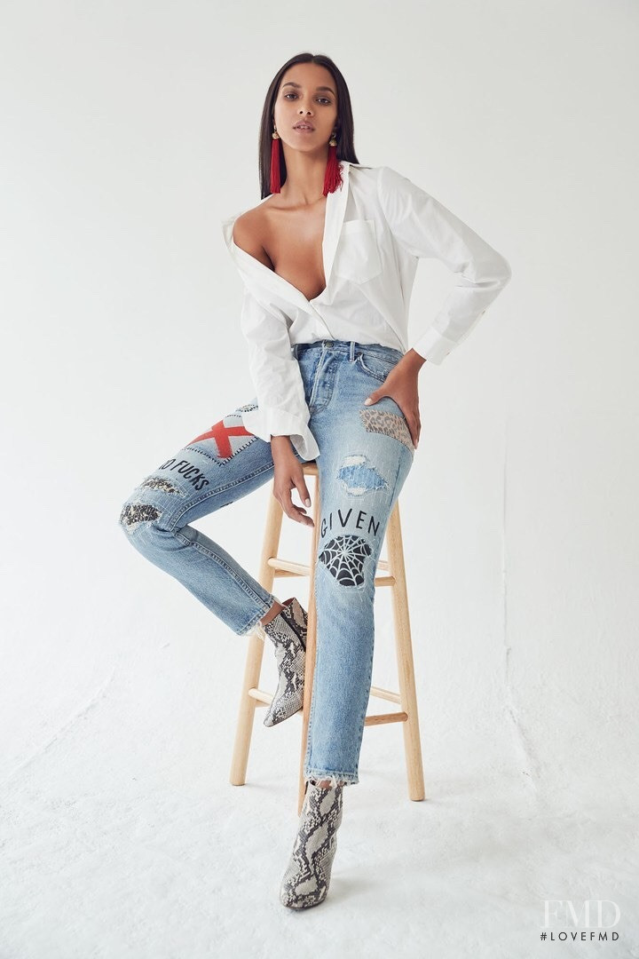 Lais Ribeiro featured in  the Grlfrnd Denim advertisement for Winter 2017