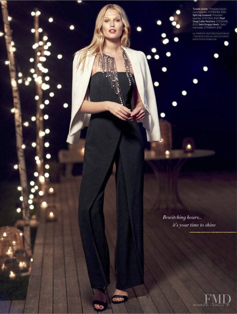 Toni Garrn featured in  the White House|Black Market advertisement for Holiday 2016