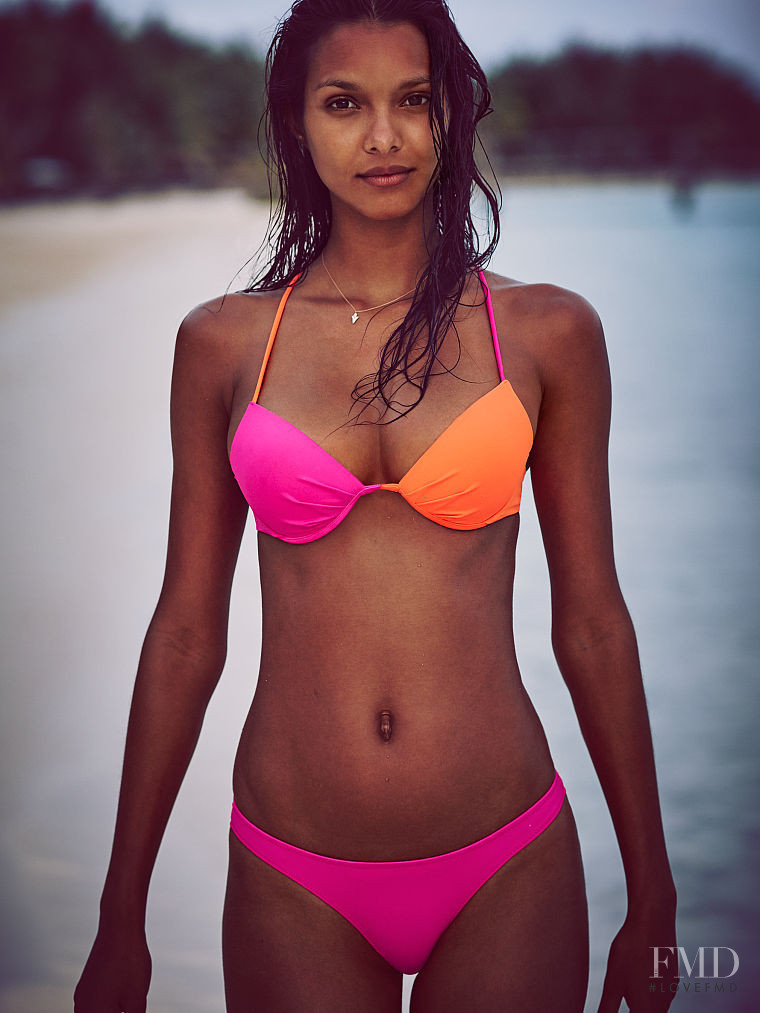 Lais Ribeiro featured in  the Victoria\'s Secret Swim catalogue for Spring/Summer 2016