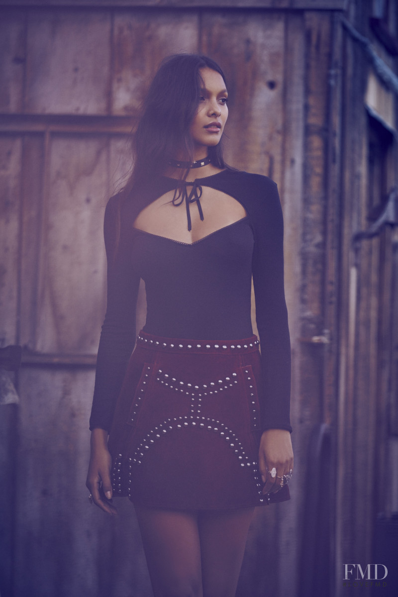 Lais Ribeiro featured in  the For Love & Lemons Wildflower lookbook for Fall 2016