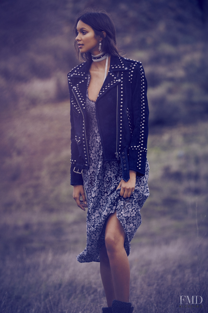 Lais Ribeiro featured in  the For Love & Lemons Wildflower lookbook for Fall 2016