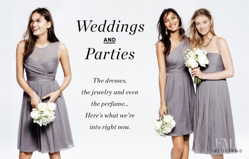 Lais Ribeiro featured in  the J.Crew Weddings & Parties lookbook for Summer 2014