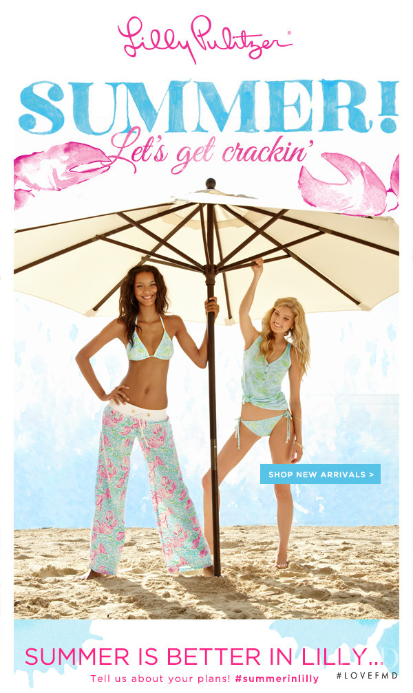 Elsa Hosk featured in  the Lilly Pulitzer advertisement for Summer 2014